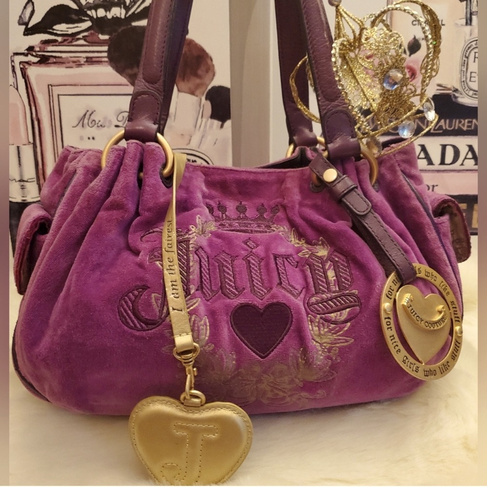 Juicy Couture Purple Hobo Handbag! *Vintage*